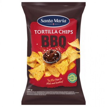 TORTILLA CHIPS BBQ SANTA MARIA 185ΓΡ