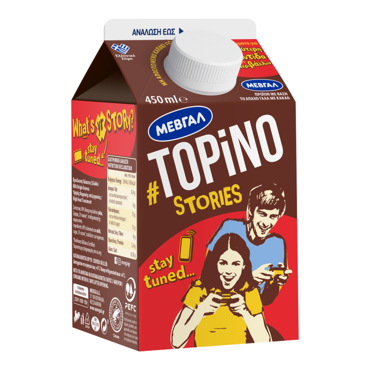 ΜΕΒΓΑΛ TOPINO ΓΑΛΑ ΜΕ ΚΑΚΑΟ 450ml