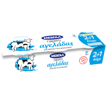 ΜΕΒΓΑΛ ΓΙΑΟΥΡΤΙ ΑΓΕΛΑΔΟΣ  3.85% 3x200gr. (2+1)