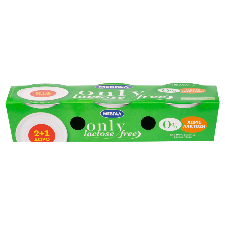 ΜΕΒΓΑΛ ONLY  ΕΠΙΔΟΡΠΙΟ  ΓΙΑΟΥΡΤΙΟΥ  0%  (3x200gr) (2+1ΔΩΡΟ)