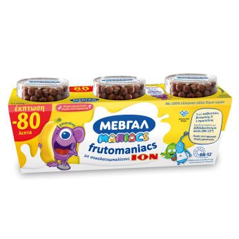 ΜΕΒΓΑΛ FRUTOMANIACS ΕΠΙΔΟΡΠΙΟ ΓΙΑΟΥΡΤΙΟΥ ΜΠΑΝΑΝΑ  3x140gr  -0,80€
