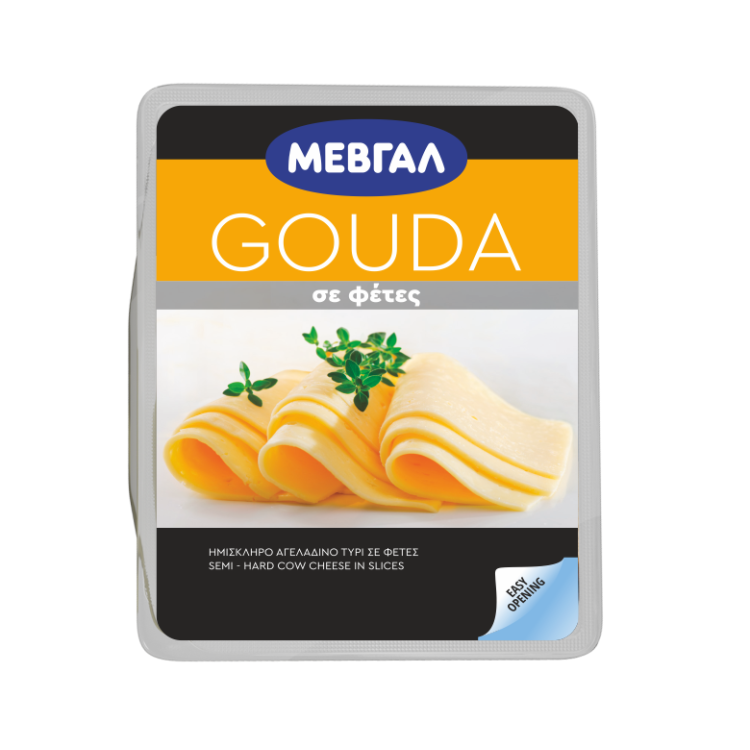 ΜΕΒΓΑΛ ΗΜΙΣΚΛΗΡΟ  ΤΥΡΙ  GOUDA ΦΕΤΕΣ 200gr