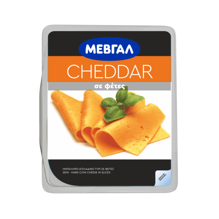 ΜΕΒΓΑΛ CHEDDAR ΣΕ  ΦΕΤΕΣ 200gr