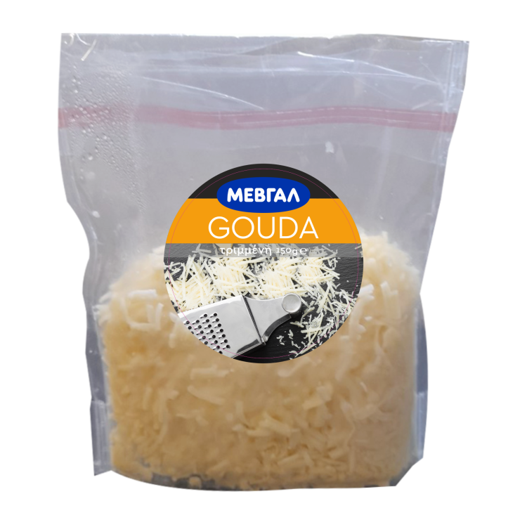 ΜΕΒΓΑΛ ΗΜΙΣΚΛΗΡΟ  ΤΥΡΙ  GOUDA ΤΡΙΜΜΕΝΟ 150gr