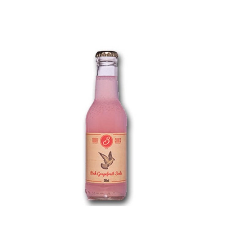THREE CENTS PINK GRAPEFRUIT SODA 24Χ200ml