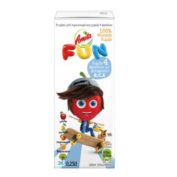 ΑΜΙΤΑ FUN BLUE 250ml (4Χ6PACK)