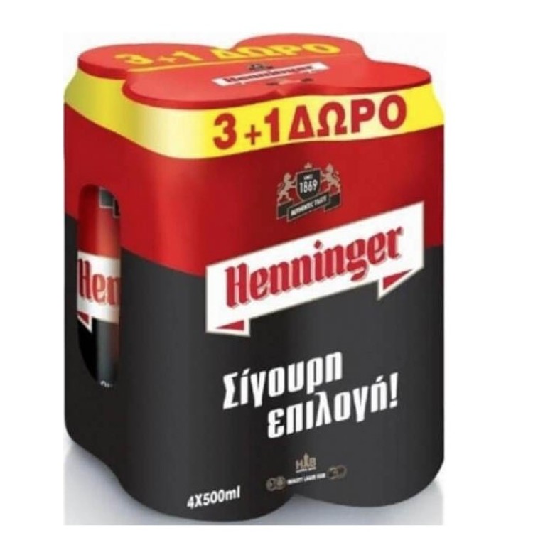 HEINNINGER ΚΟΥΤΙ 500ml (6X4pack) 3+1